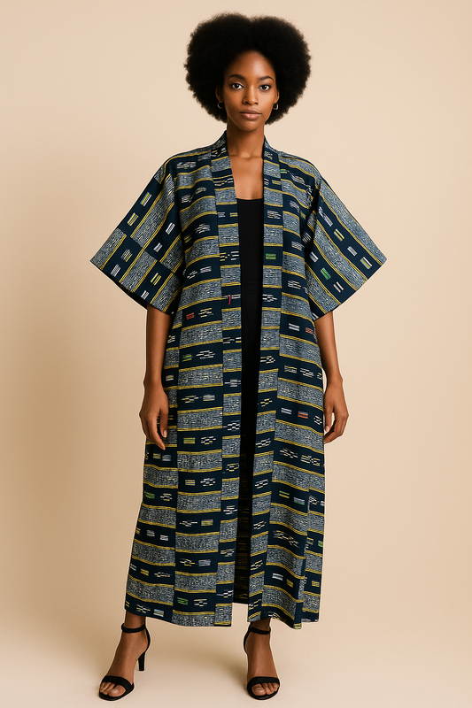 Black and yellow Serenity Kimono