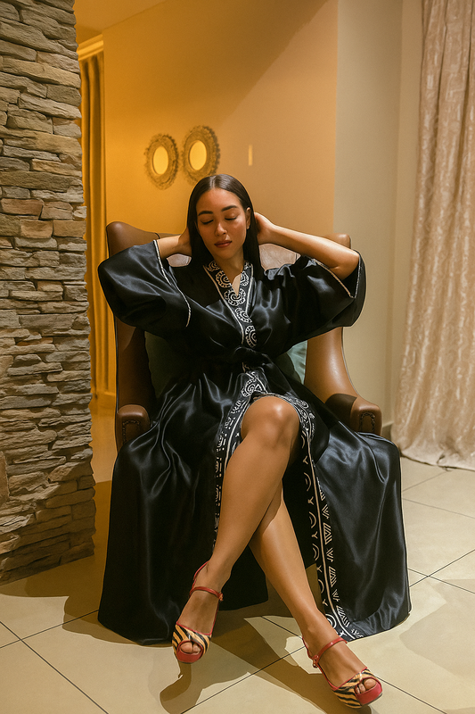 Luxe Mono Fusion Kimono